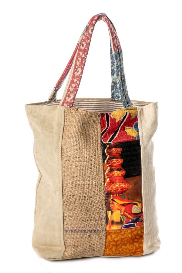 Tas-Kalash-jute-met-canvas-print-stoffen-hengsels