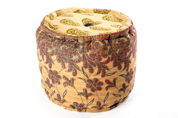 Vintage kantha ronde hoge poef, 1209 - Afbeelding 3